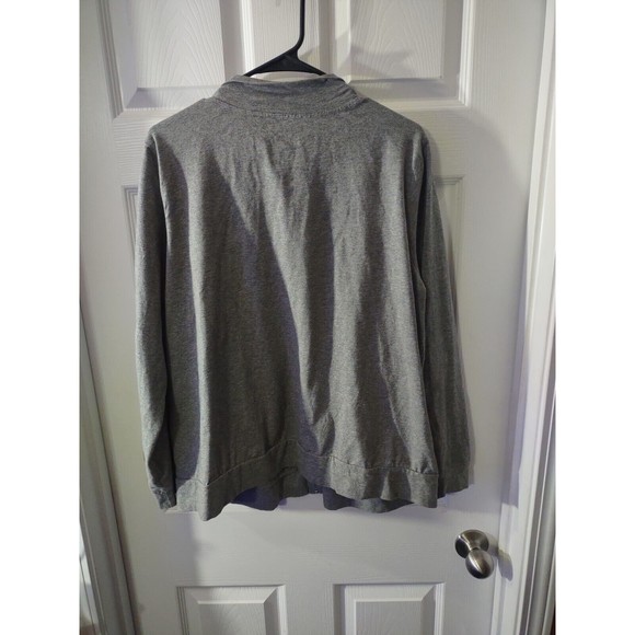 Avenue Body At Ease Light Jacket Size 18/20 Gray Front Zip - Picture 4 of 8
